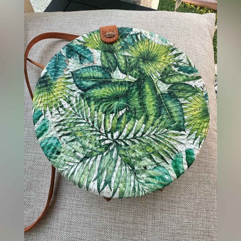 Tropical floral crossbody bag